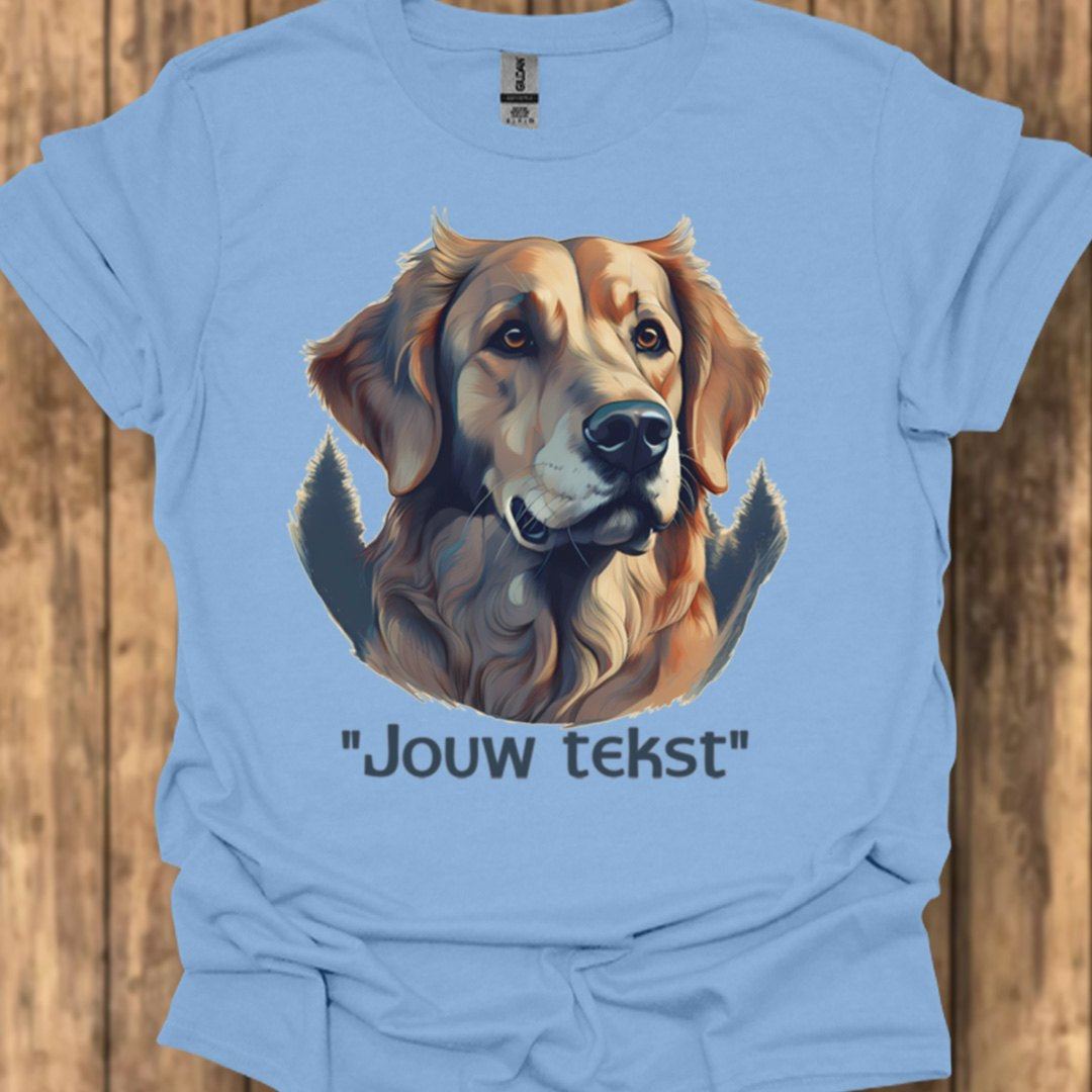 Golden Retriever "jouw tekst" T‑shirt