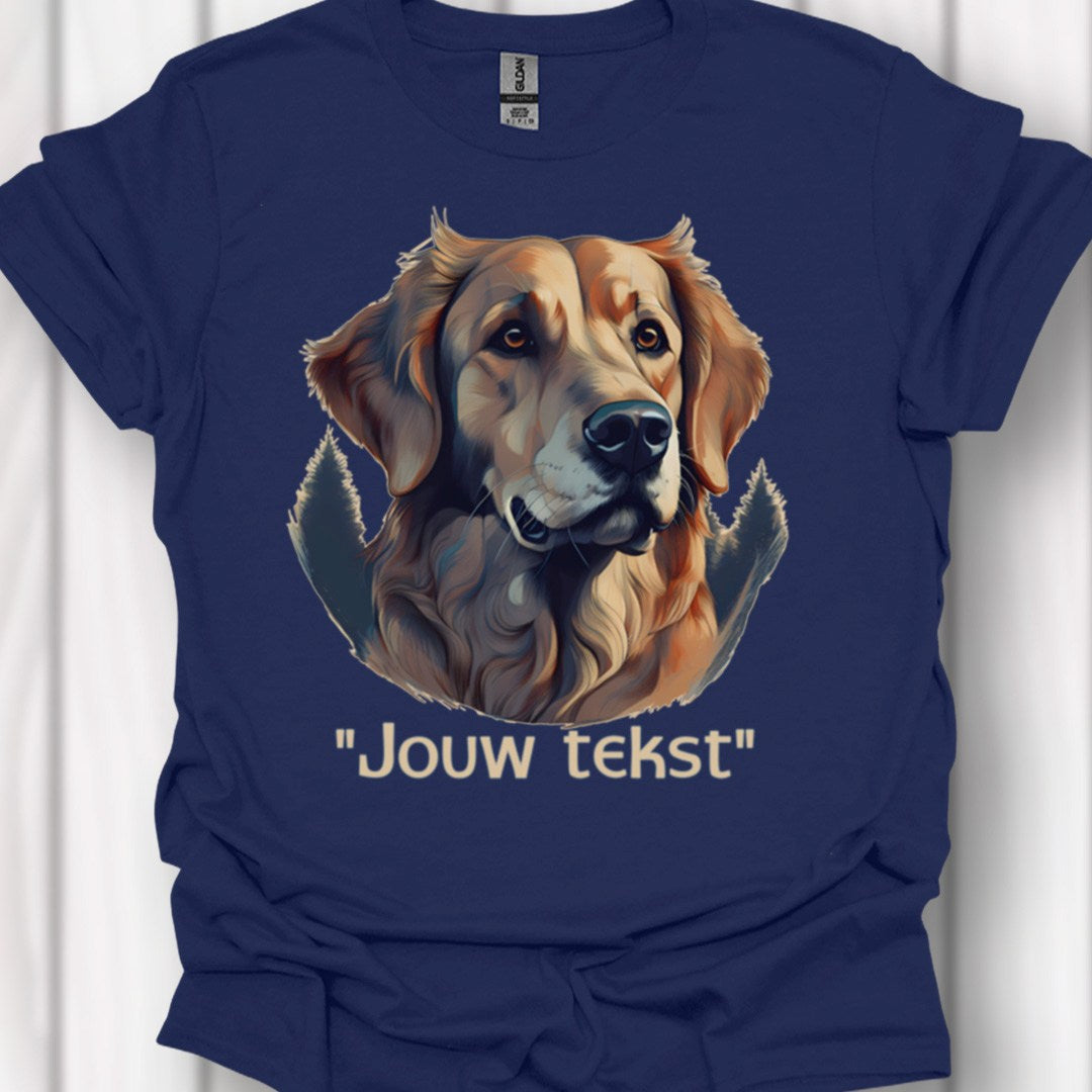 Golden Retriever "jouw tekst" T‑shirt