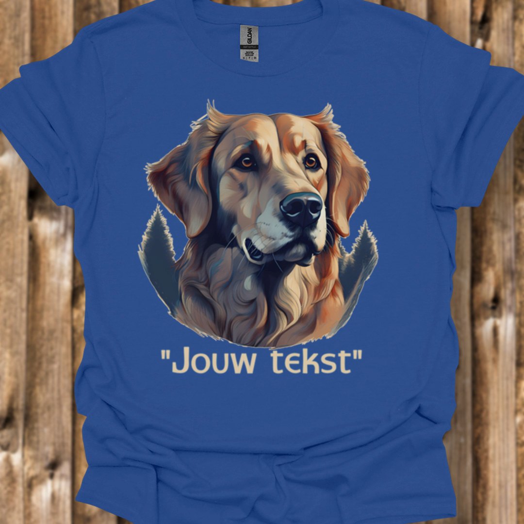 Golden Retriever "jouw tekst" T‑shirt