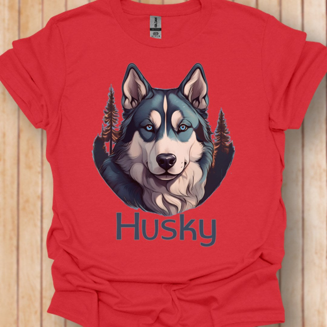 Husky met rasnaam T‑shirt