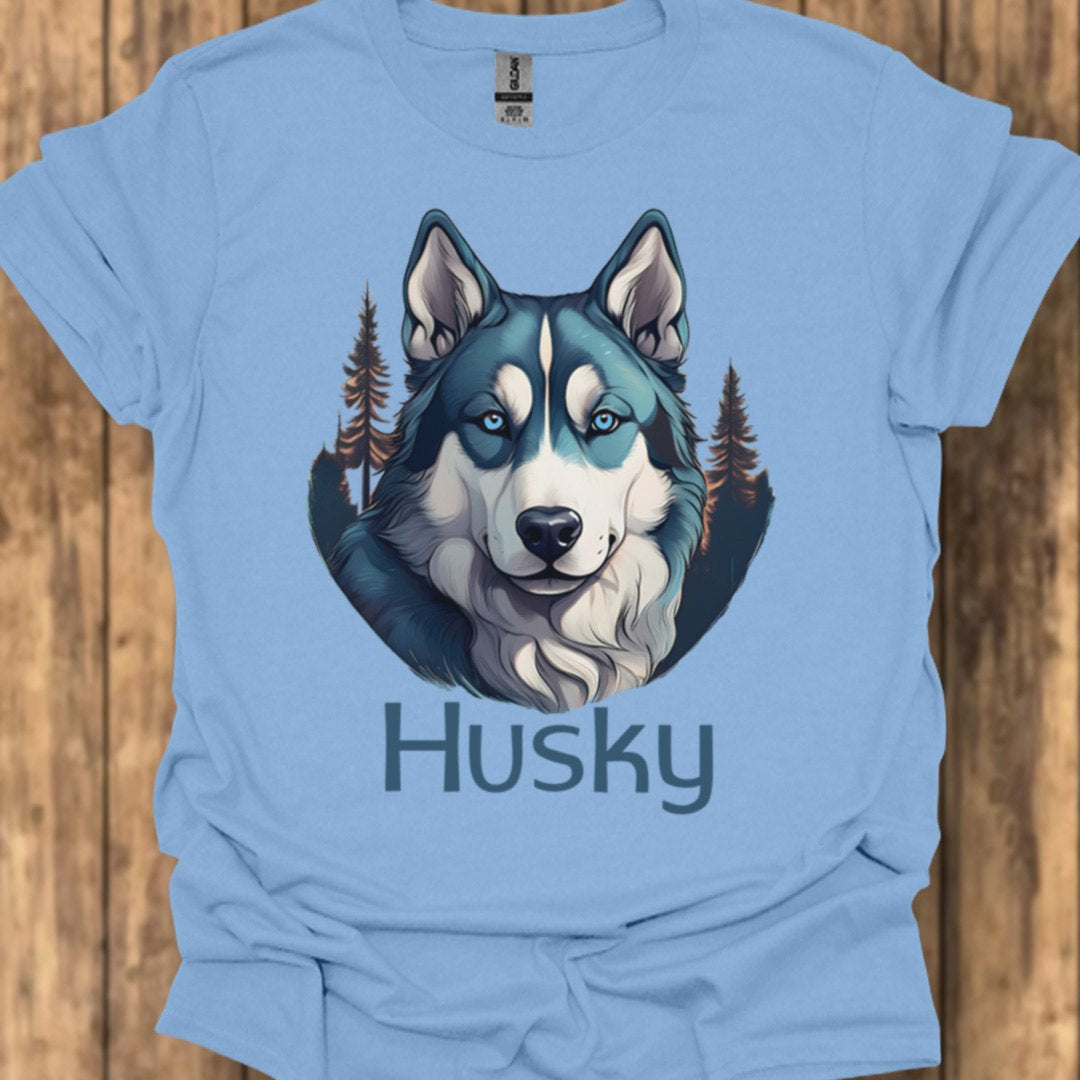 Husky met rasnaam T‑shirt
