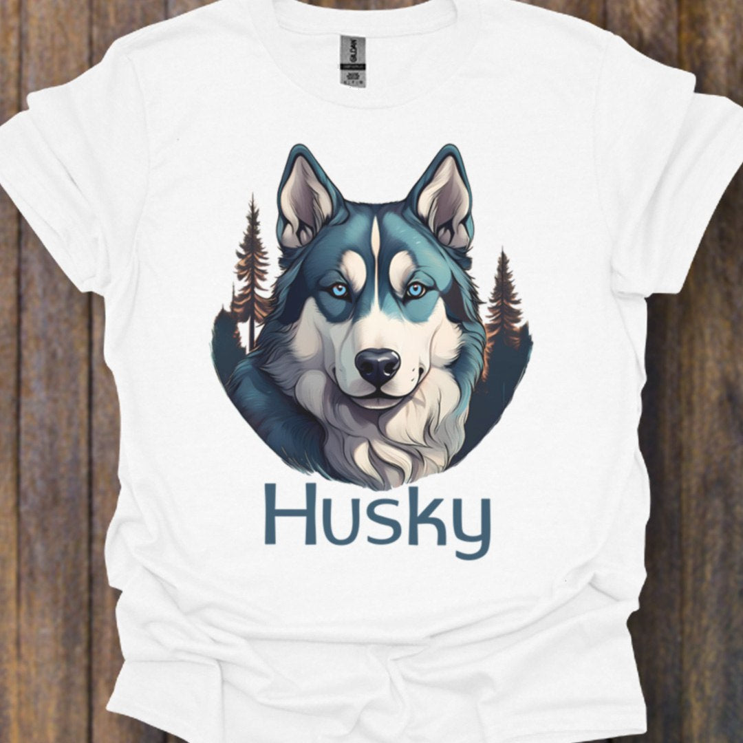 Husky met rasnaam T‑shirt