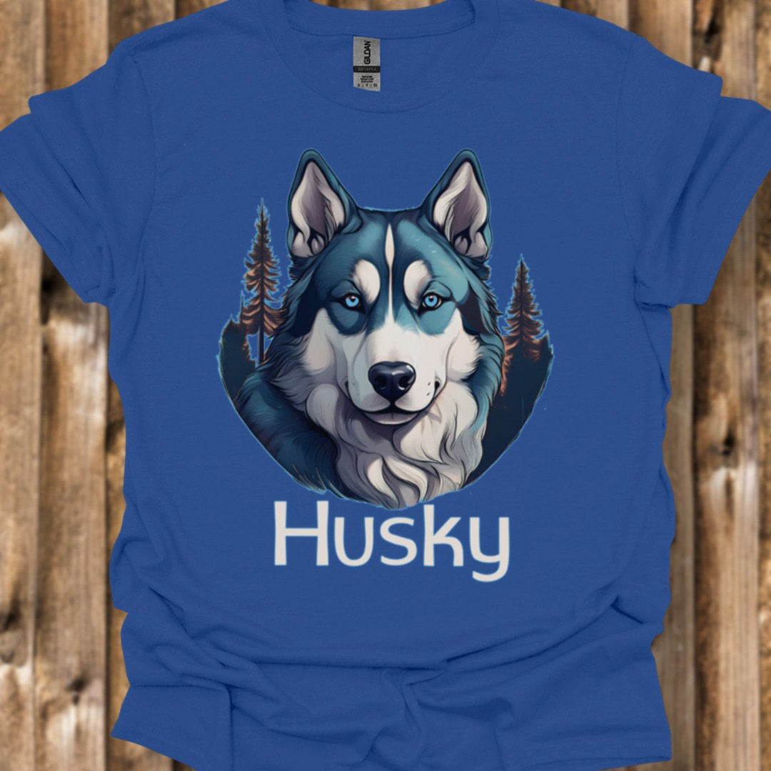 Husky met rasnaam T‑shirt