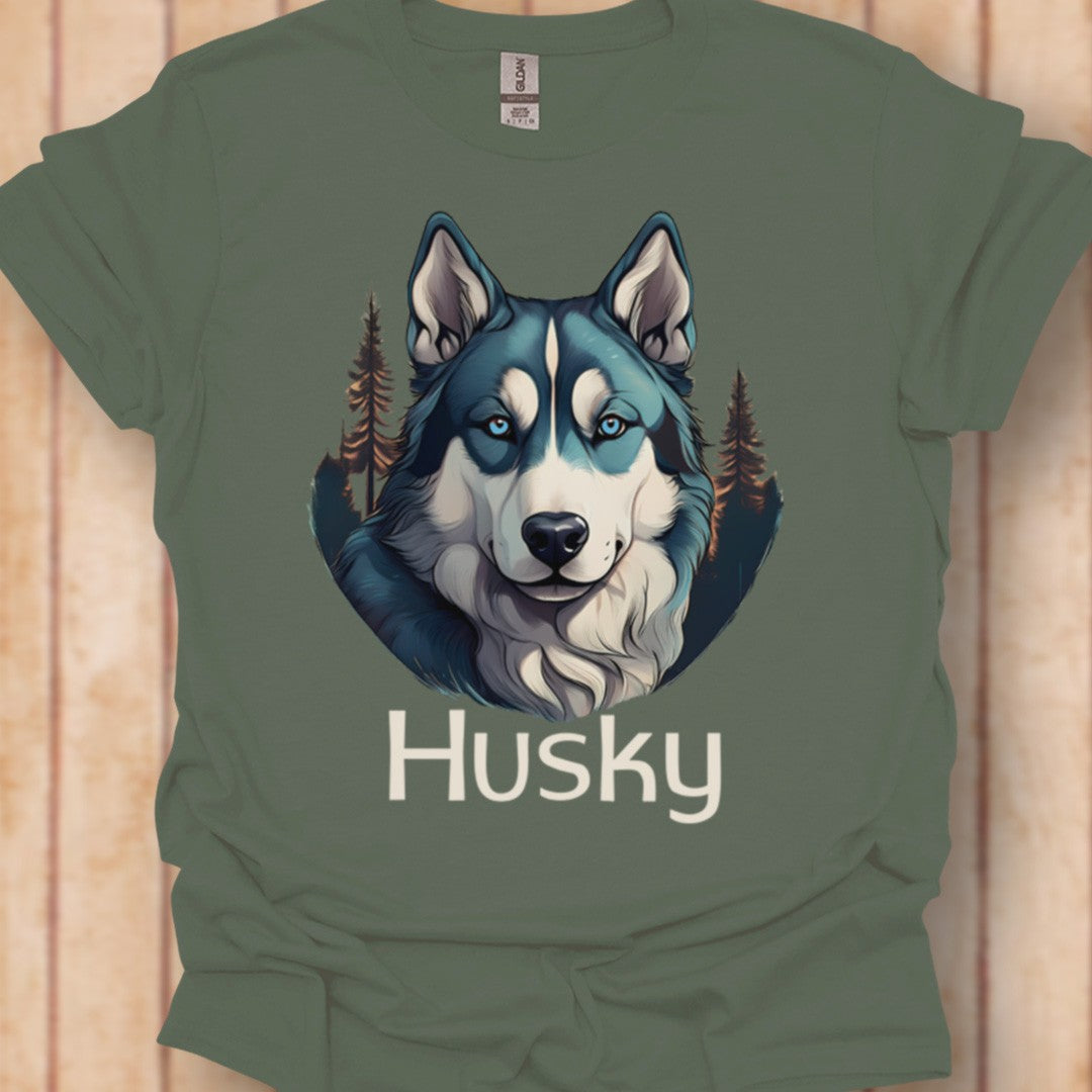 Husky met rasnaam T‑shirt