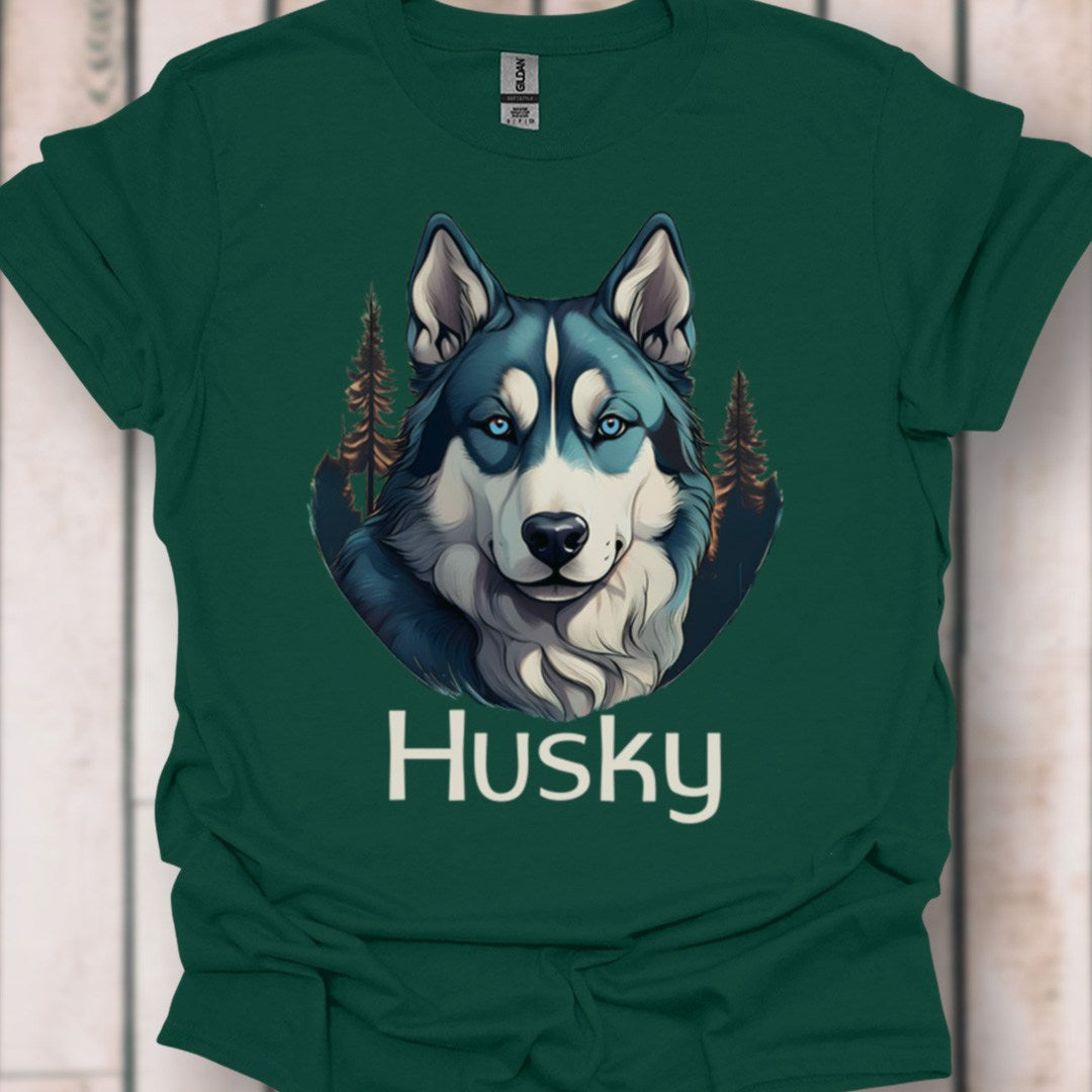 Husky met rasnaam T‑shirt