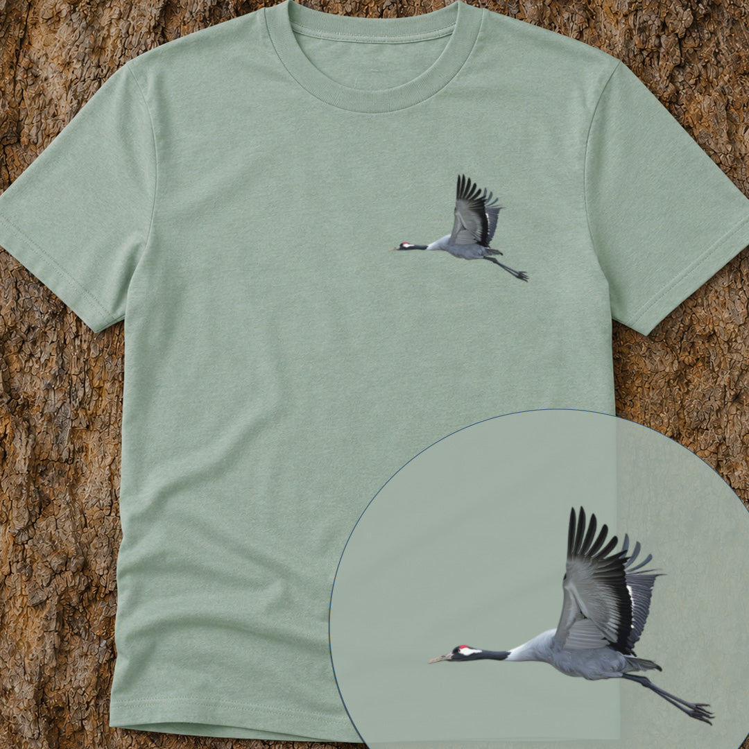 T-shirt Grue cendrée