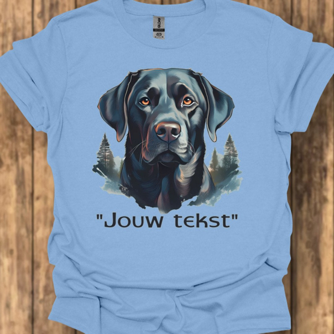 Labrador (zwart) "jouw tekst" T‑shirt