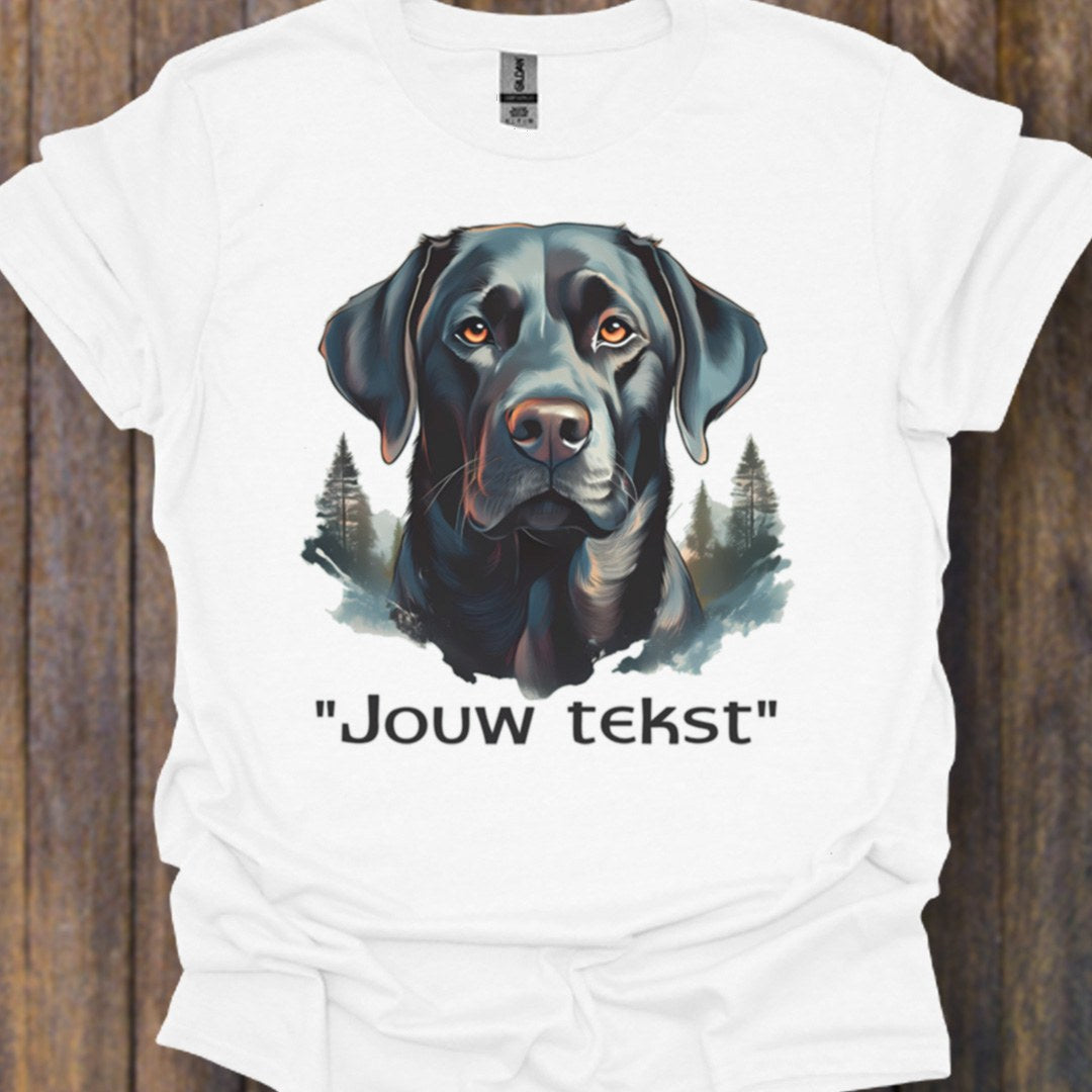 Labrador (zwart) "jouw tekst" T‑shirt