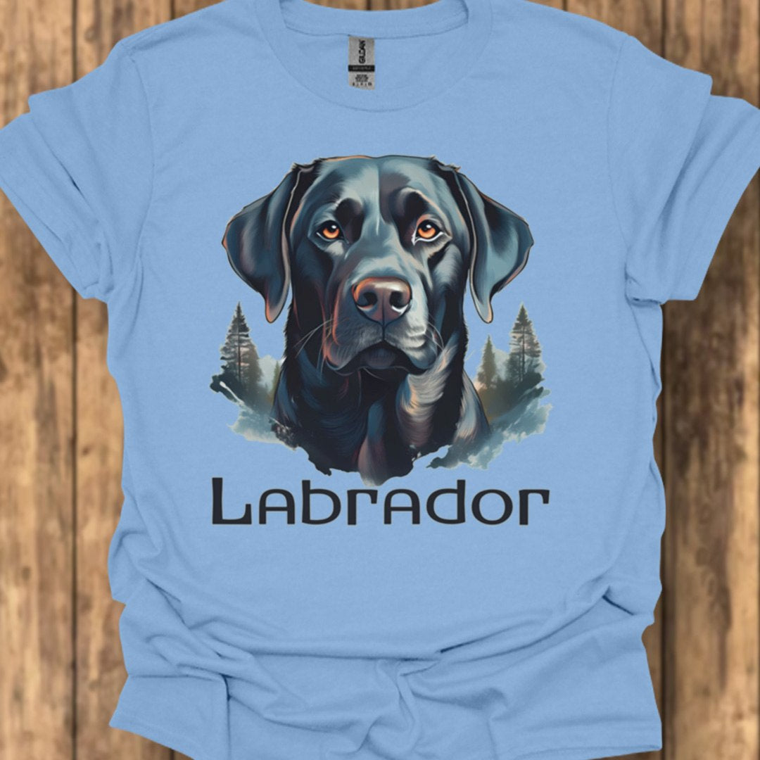 Labrador (zwart) met rasnaam T‑shirt