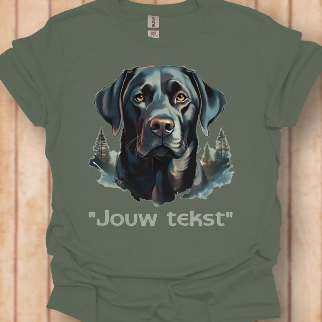 Labrador (zwart) "jouw tekst" T‑shirt