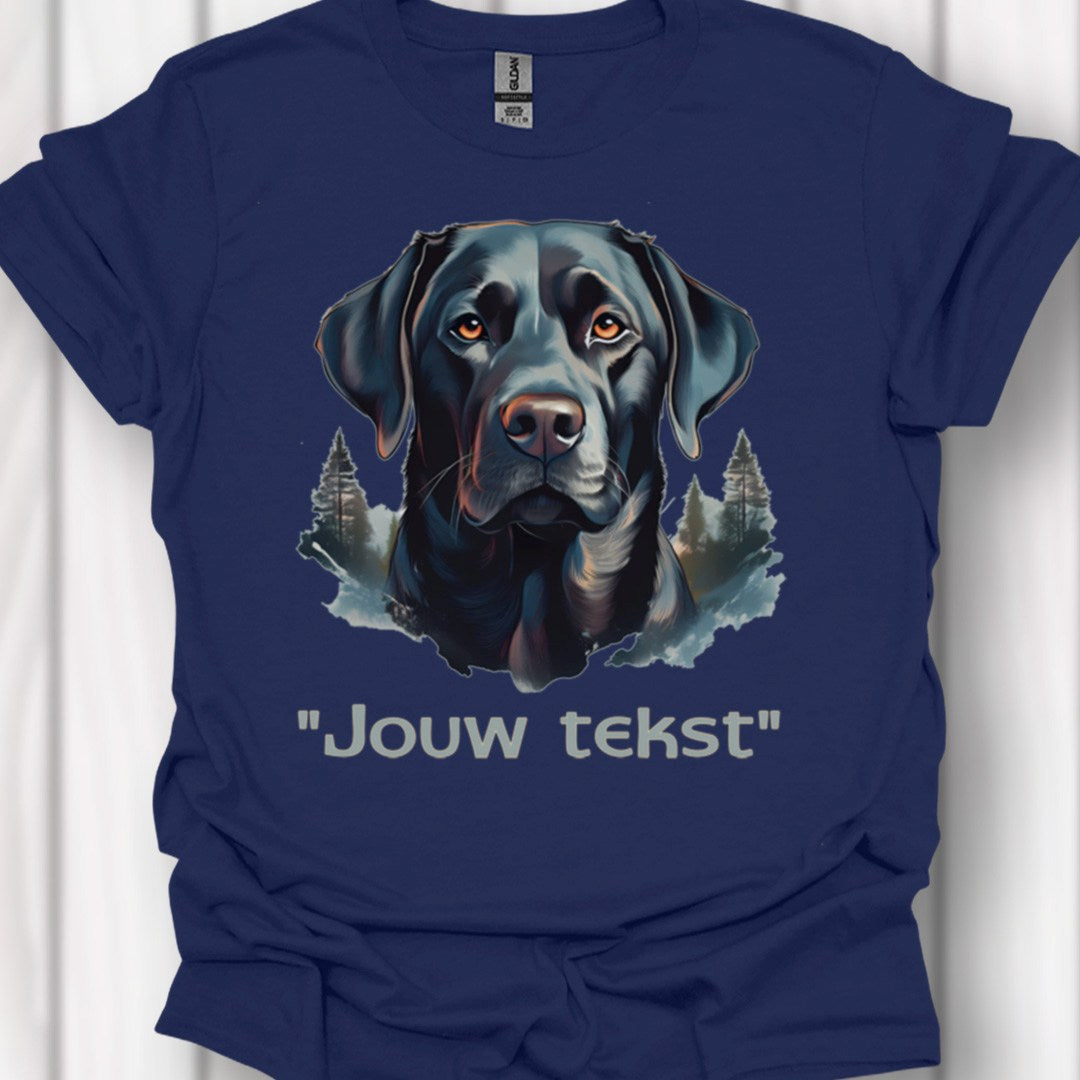 Labrador (zwart) "jouw tekst" T‑shirt
