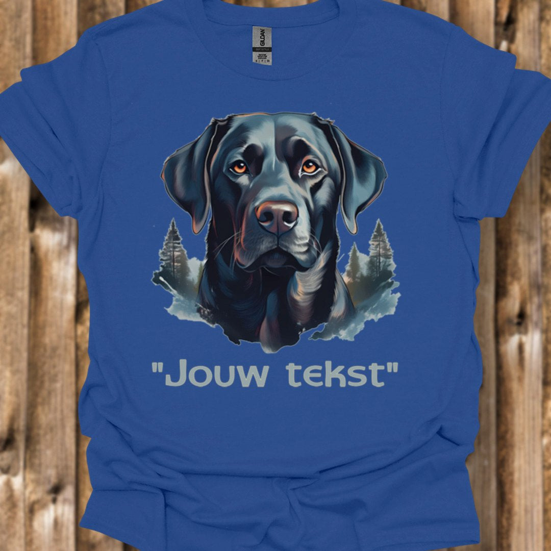 Labrador (zwart) "jouw tekst" T‑shirt