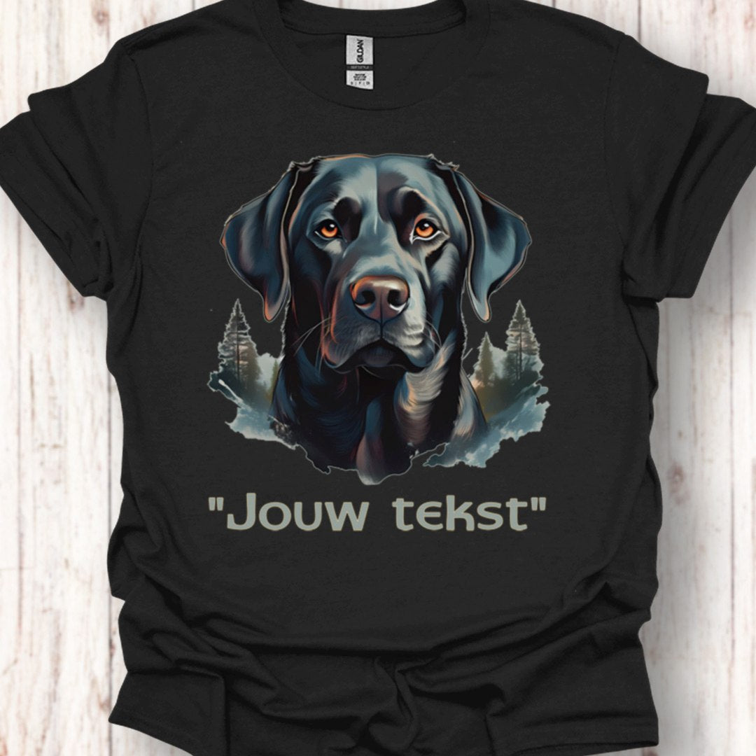 Labrador (zwart) "jouw tekst" T‑shirt