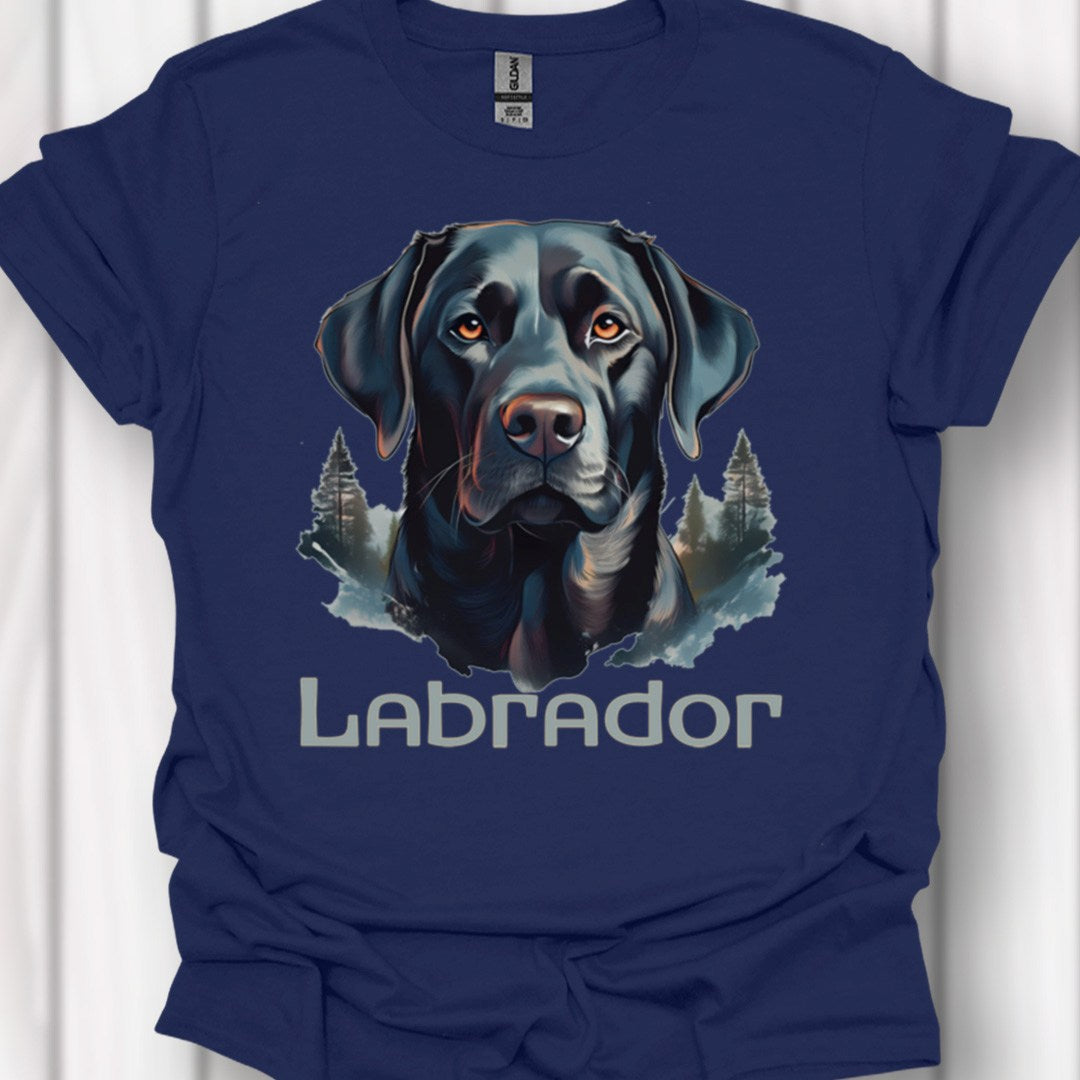 Labrador (zwart) met rasnaam T‑shirt