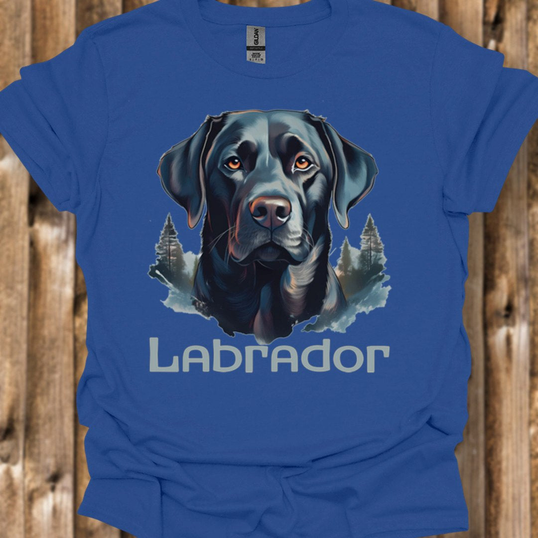 Labrador (zwart) met rasnaam T‑shirt