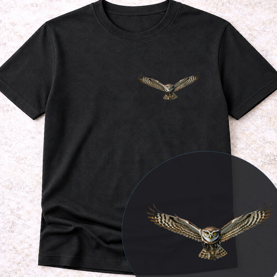 T-shirt premium Chevêche d'Athéna planant