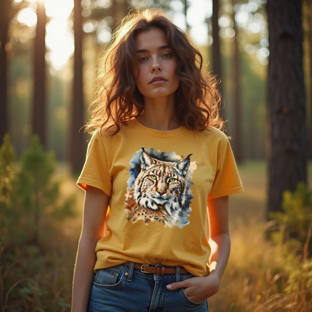 Lynx paintart trendy T-shirt