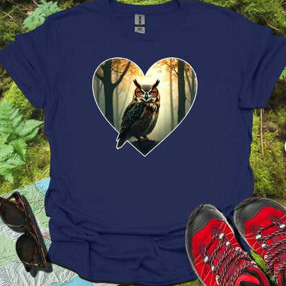 Eagle owl in heart shape timeless T-shirt