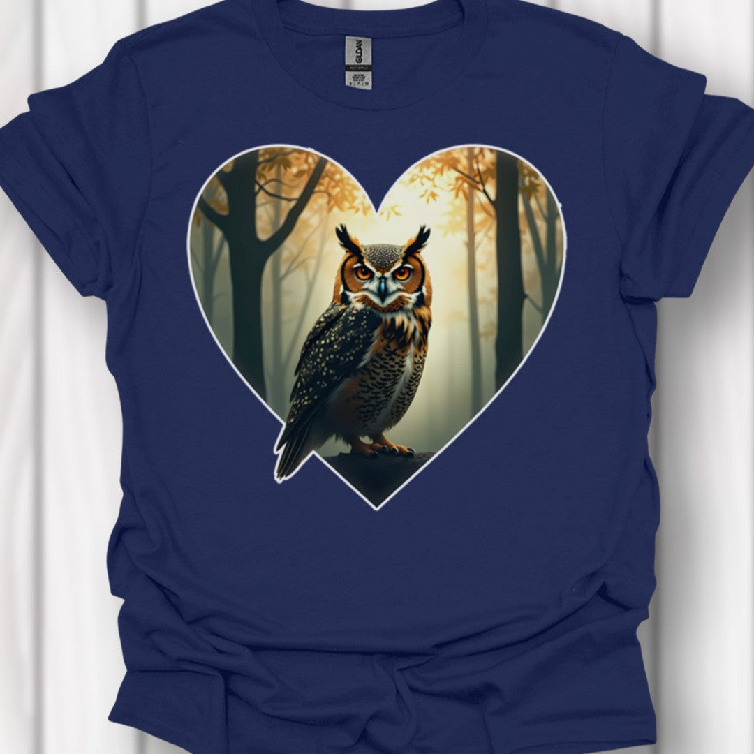 Eagle owl in heart shape timeless T-shirt
