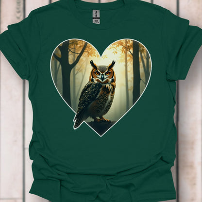 Eagle owl in heart shape timeless T-shirt