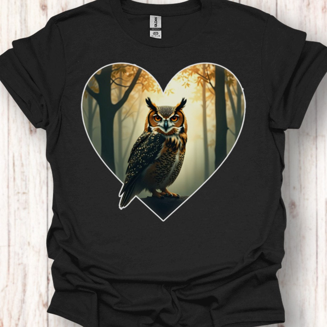 Eagle owl in heart shape timeless T-shirt