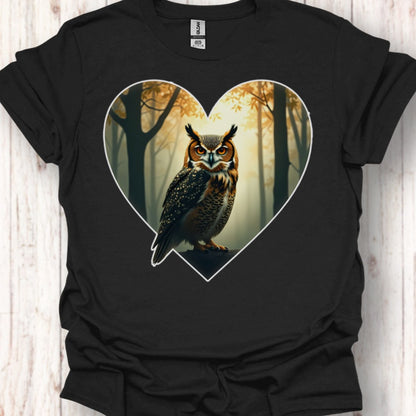 Eagle owl in heart shape timeless T-shirt