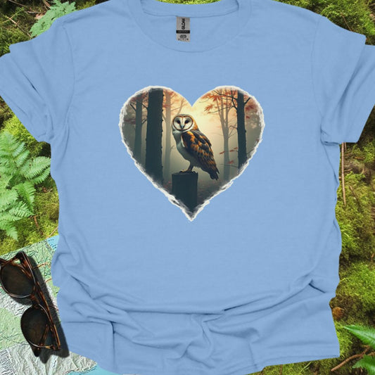 Chouette en forme de coeur T-shirt tendance 