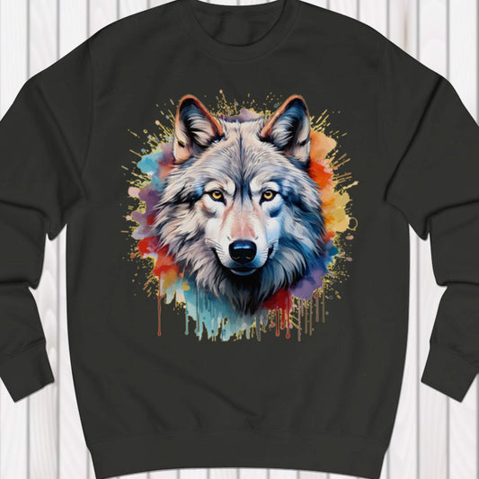 Wolf splash sweatshirt