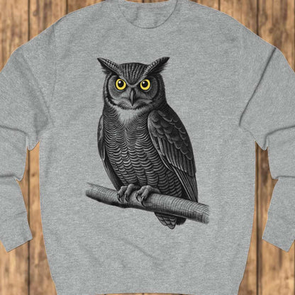 Wise black owl sweatshirt