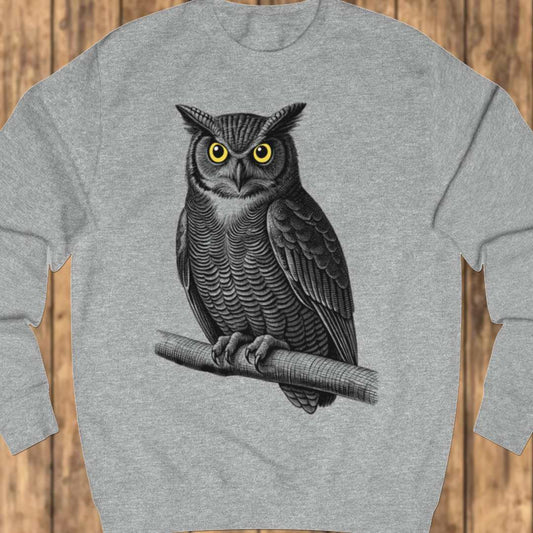 Wise black owl sweatshirt