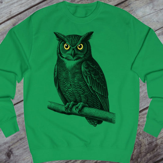 Wise black owl sweatshirt