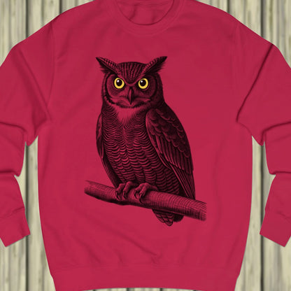 Wise black owl sweatshirt