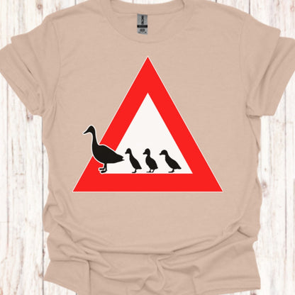 Waarschuwingsbord Eendjes T‑Shirt