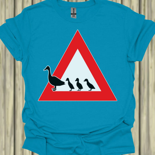 Waarschuwingsbord Eendjes T‑Shirt