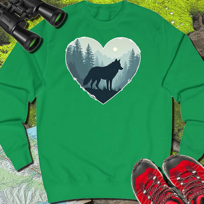 Loup forme de coeur sweat
