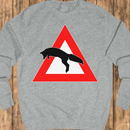 Waarschuwingsbord vos sweatshirt