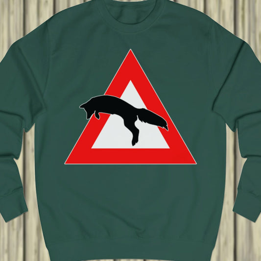 Waarschuwingsbord vos sweatshirt
