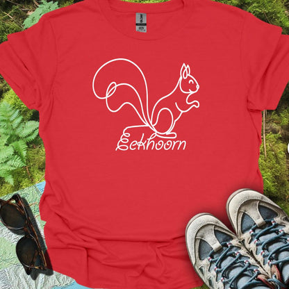 Eekhoorn lijntekening wit trendy T-Shirt