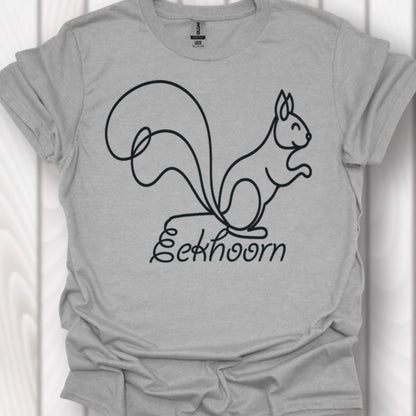 Squirrel line drawing black timeless T-shirt