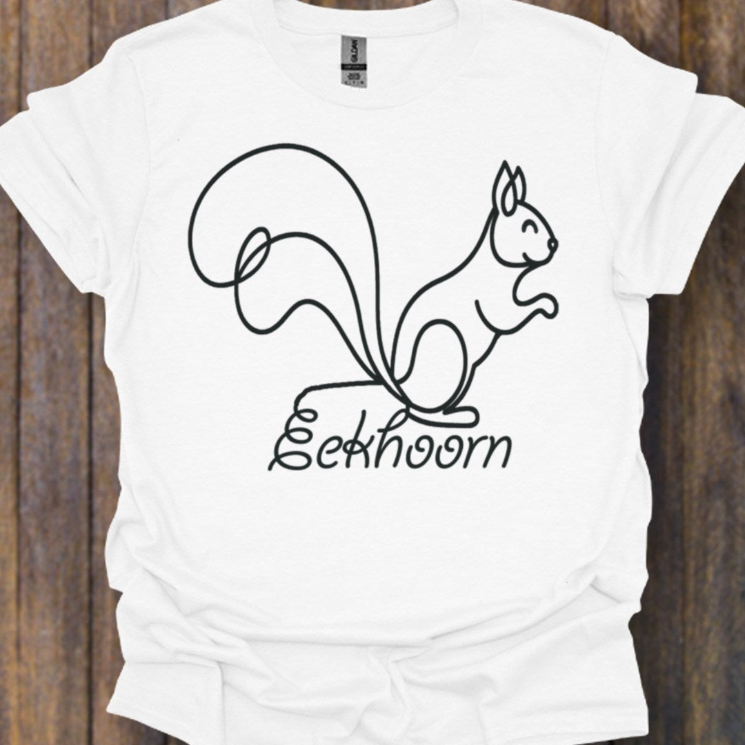 Squirrel line drawing black timeless T-shirt
