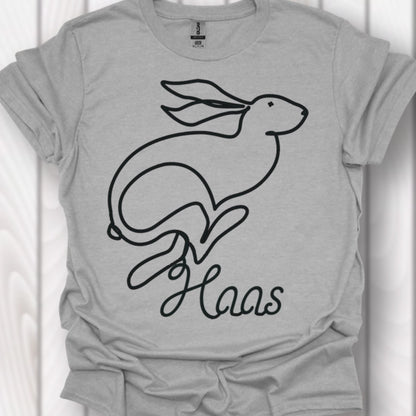 Hare line drawing black timeless T-shirt