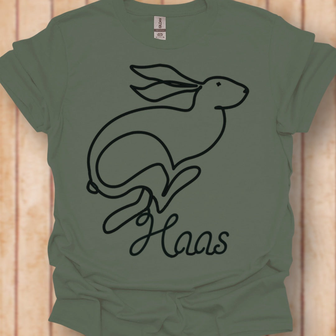 Hare line drawing black timeless T-shirt
