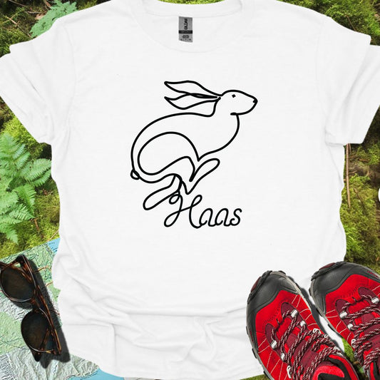 Hare line drawing black timeless T-shirt