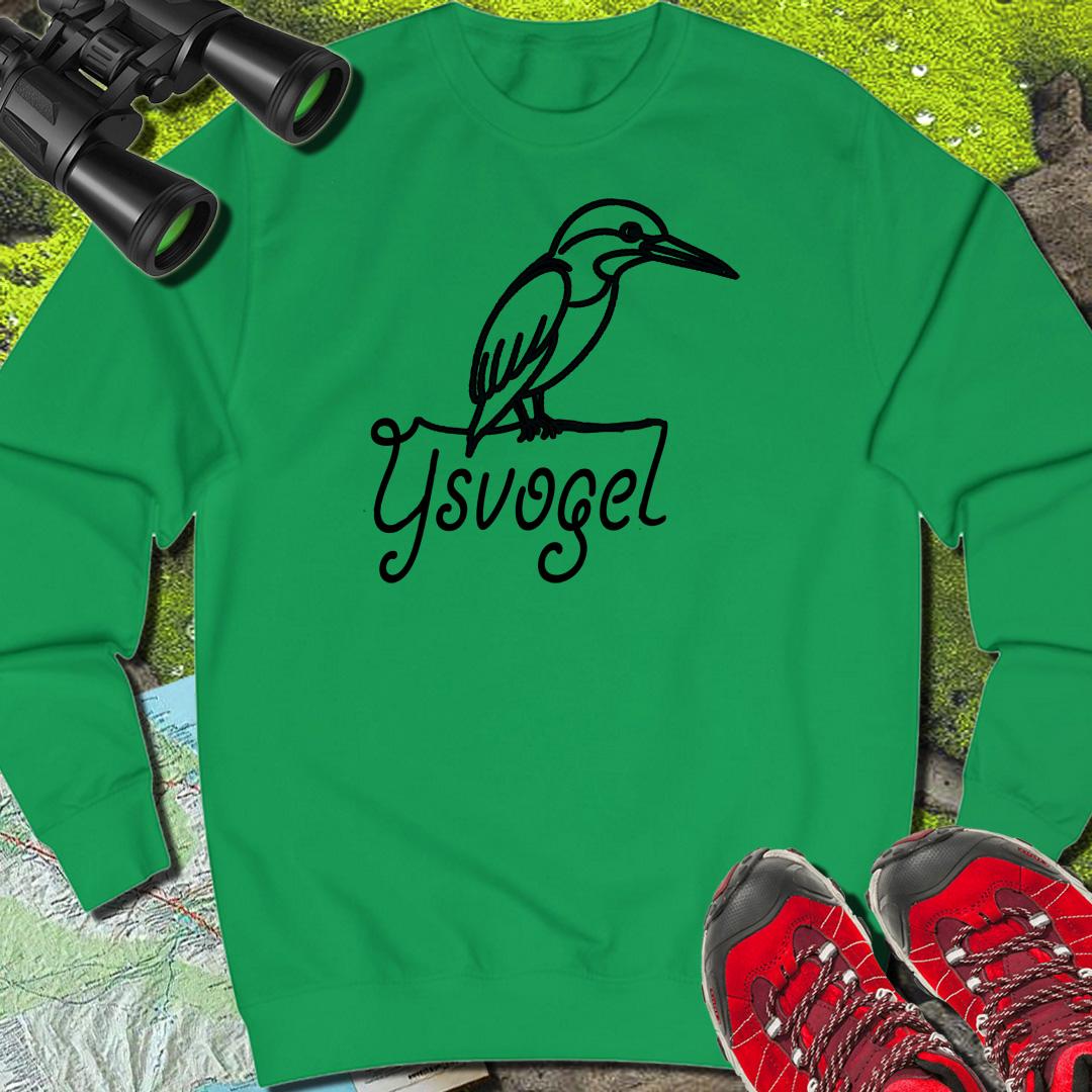 IJsvogel lijntekening zwart sweatshirt