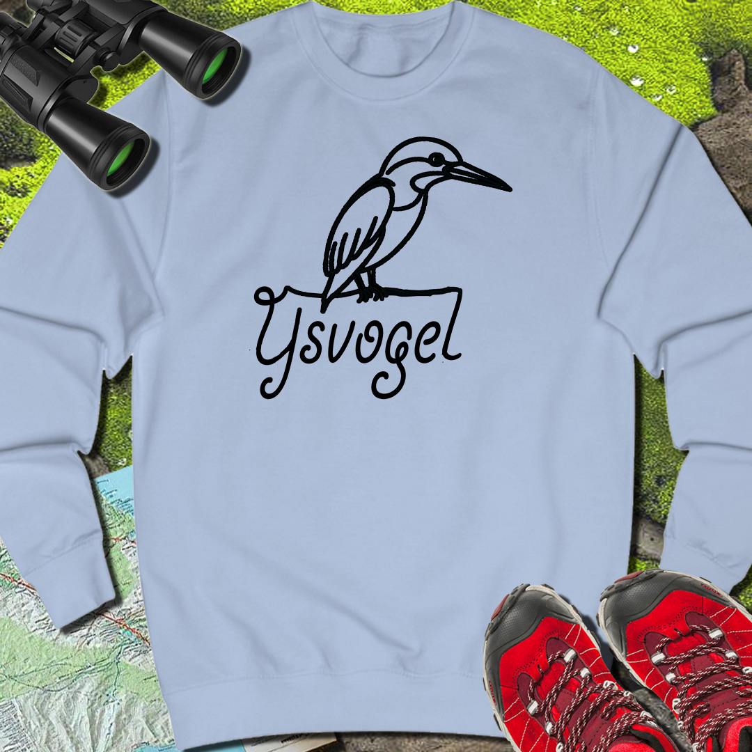 IJsvogel lijntekening zwart sweatshirt