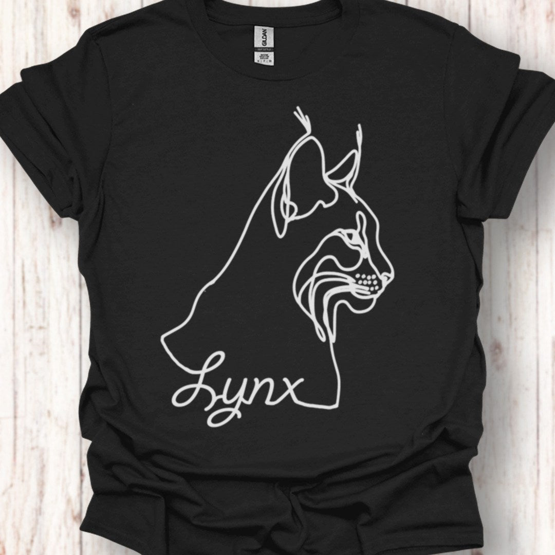 Lynx lijntekening wit tijdloos T-shirt