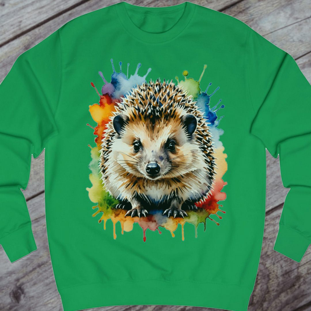 Hedgehog paintart sweatshirt
