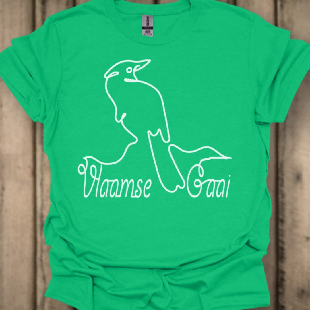 Geai des chênes dessin au trait blanc T-shirt tendance 