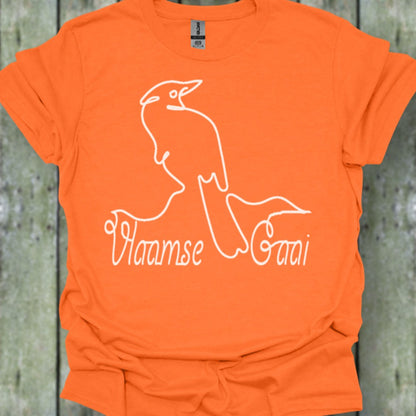 Geai des chênes dessin au trait blanc T-shirt tendance 