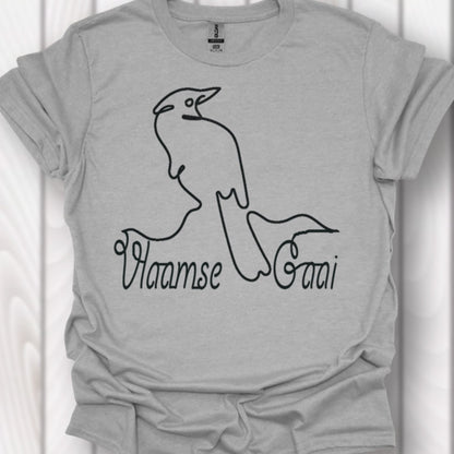 Geai des chênes dessin au trait noir T-shirt intemporel 
